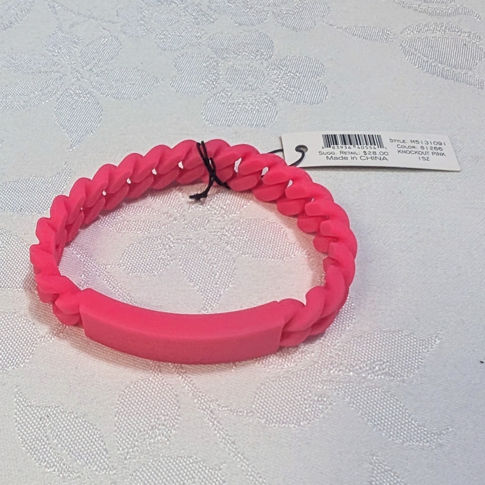 Marc Jacobs Knockout Pink Silicone Bracelet